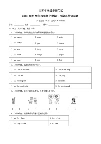 2022-2023学年江苏省南通市海门区译林版（三起）四年级上学期期末英语试卷（解析版）