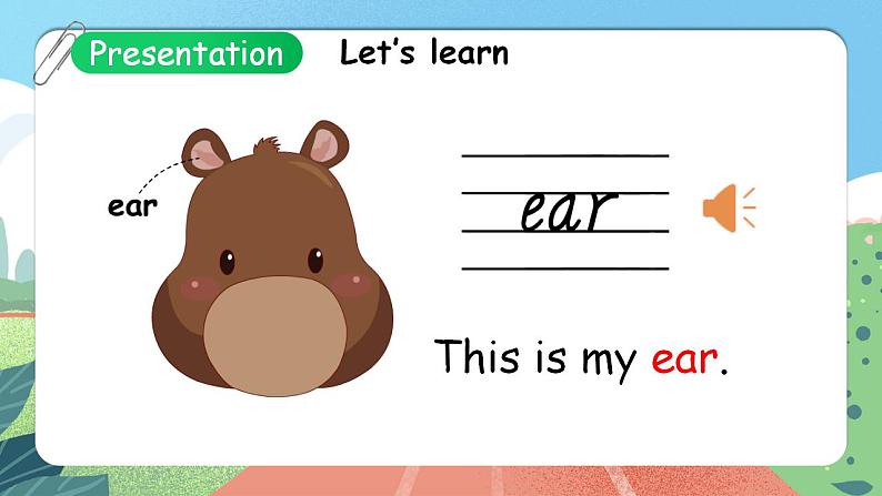 【核心素养目标】人教版PEP小学英语 三年级上册 Unit 3 Look at me  Part A Let’s learn ＆ Let’s do 课件+教案+练习（含教学反思和答案）06