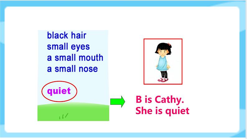 人教精通版五年级上册英语-Unit2 She looks cute.  lesson8 课件+教案+练习+素材08