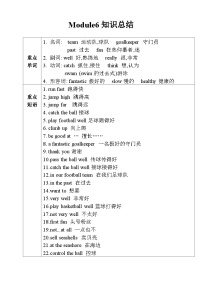 【同步导学案】外研版（三起）英语五年级上册-第六模块学案（导学案）