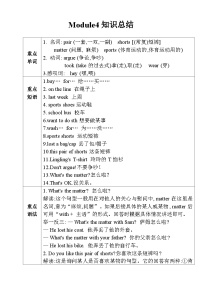 【同步导学案】外研版（三起）英语五年级上册-第四模块学案（导学案）