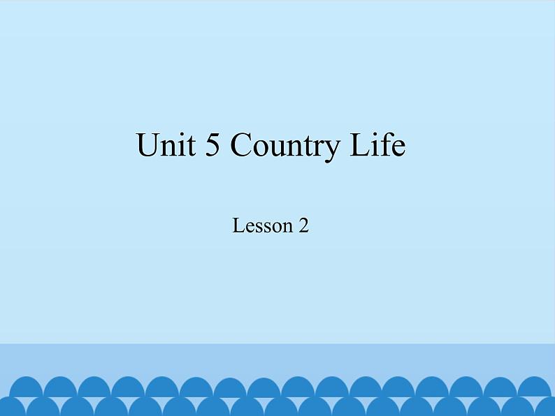 鲁科版（五四制）小学五年级英语下册 Unit 5 Country Life  Lesson 2  课件01