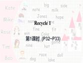 Recycle 1 第1课时（课件+素材）人教PEP版英语四年级上册