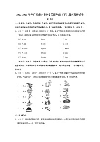 2022-2023学年广西南宁市兴宁区四年级下学期期末英语试卷（含解析）