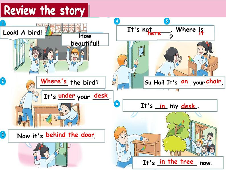 牛津译林版小学三年级英语下册 Unit 4 Where's the bird   课件104