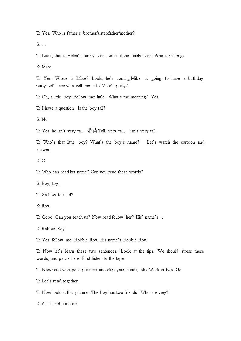 牛津译林版小学三年级英语下册 Unit 8 We're twins!   教案302