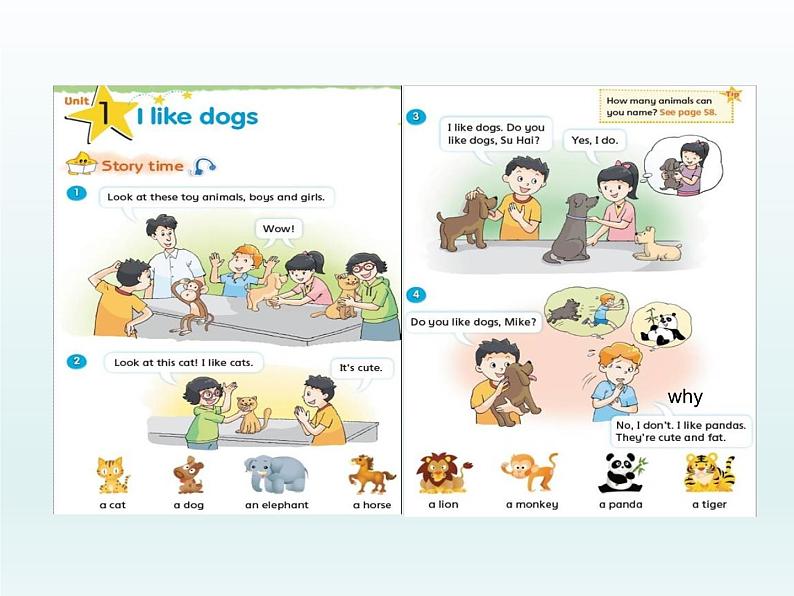 牛津译林版小学四年级英语上册 Unit 1 I like dogs  课件2第5页