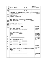 英语三年级上册Lesson 3 Nice to Meet You.优质学案设计