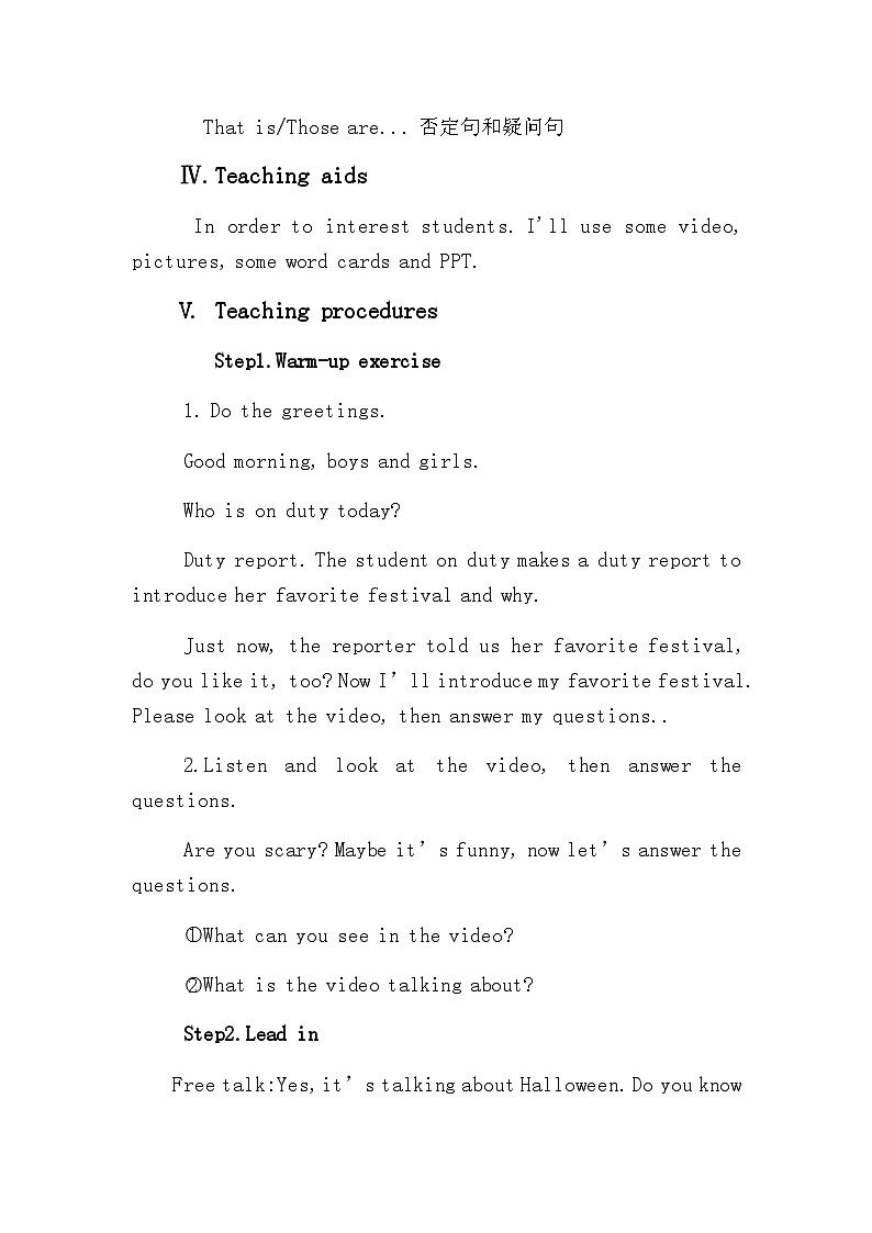 川教版（三起） 小学英语 六年级上册 unit3lesson1 教案03