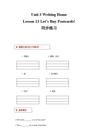 英语五年级上册Lesson 1 May I Go to Beijing?优秀课时练习