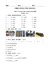 川教版六年级上册Lesson 2 Our school is beautiful精品练习