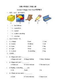 小学英语川教版三年级上册Lesson V Happy New Year!优秀同步练习题