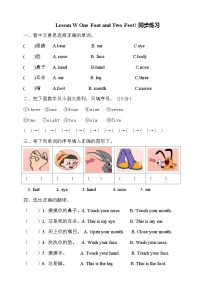 川教版（三起） 小学英语 三年级上册 Lesson W One Foot and Two Feet! 同步练习