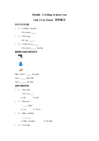 英语沪教牛津版(五四制)unit 2 I'm Danny精品同步训练题