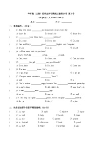 【开学摸底考】译林版（三起）英语五年级上学期--秋季开学摸底考试卷（四）