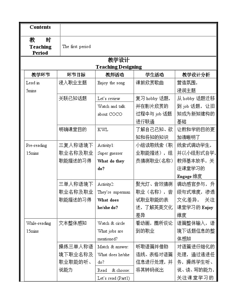 牛津译林版小学五年级英语上册  Unit 5 What do they do   教案202