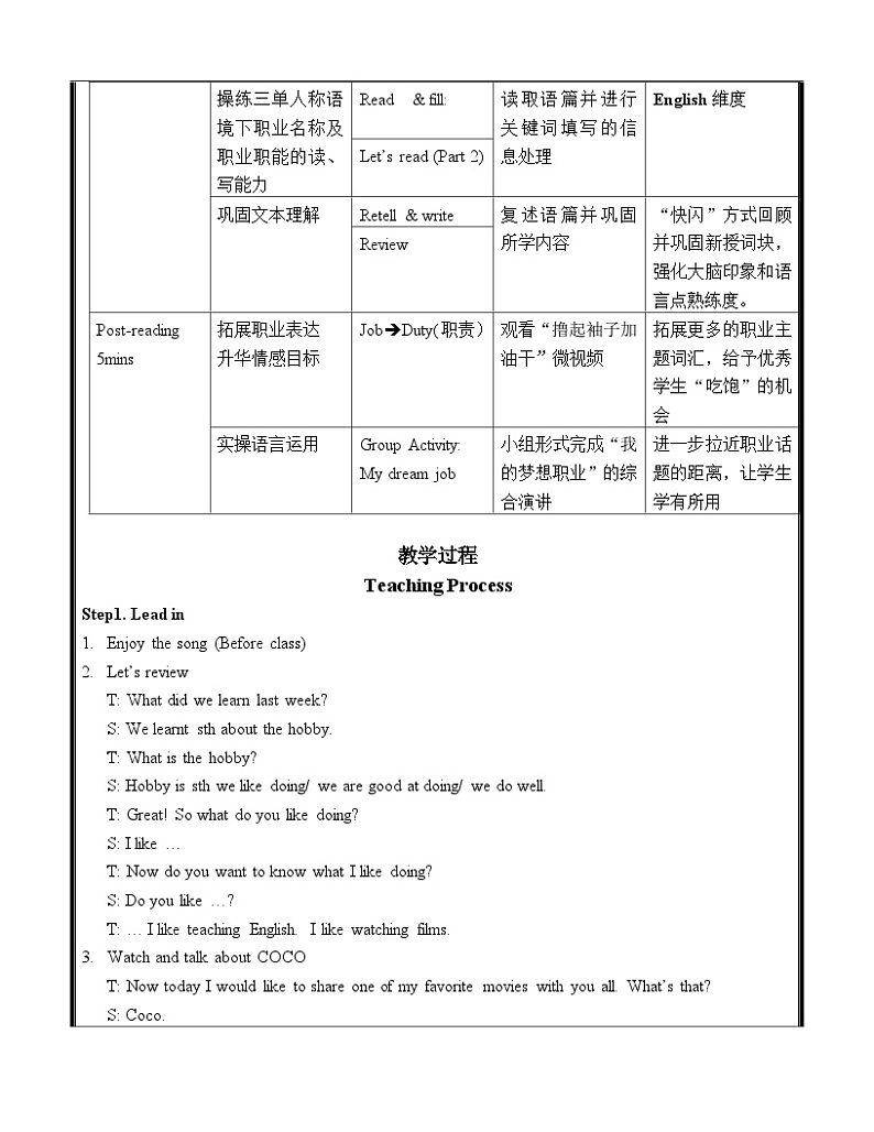 牛津译林版小学五年级英语上册  Unit 5 What do they do   教案203
