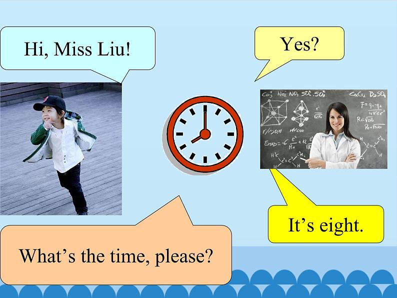 科普版（三年级起点）小学英语四年级上册  Lesson 8   What's the time   课件05