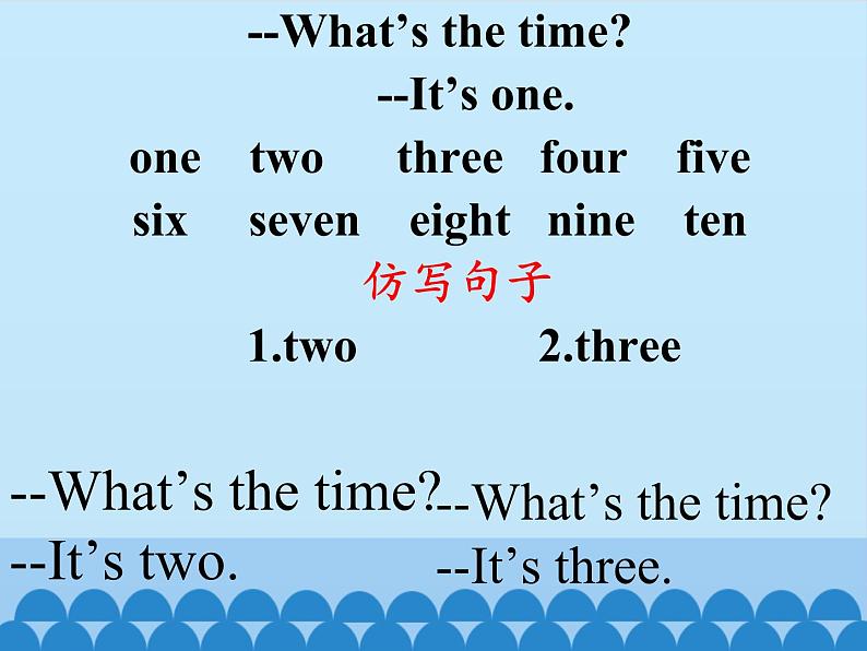 科普版（三年级起点）小学英语四年级上册  Lesson 8   What's the time   课件08