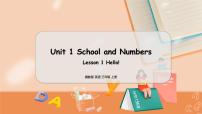 英语三年级上册Unit 1 School and NumbersLesson 1 Hello!教学课件ppt