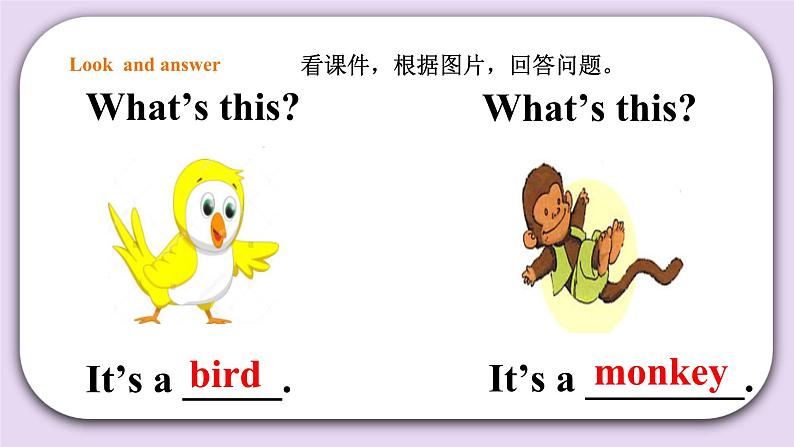 人教版新起点一年级上册英语课件Unit 3 Animals Lesson 3 课件08