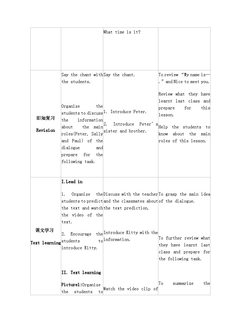 沪教版（三年级起点）小学四年级英语上册 Unit 1  Meeting new people  教案3第2页