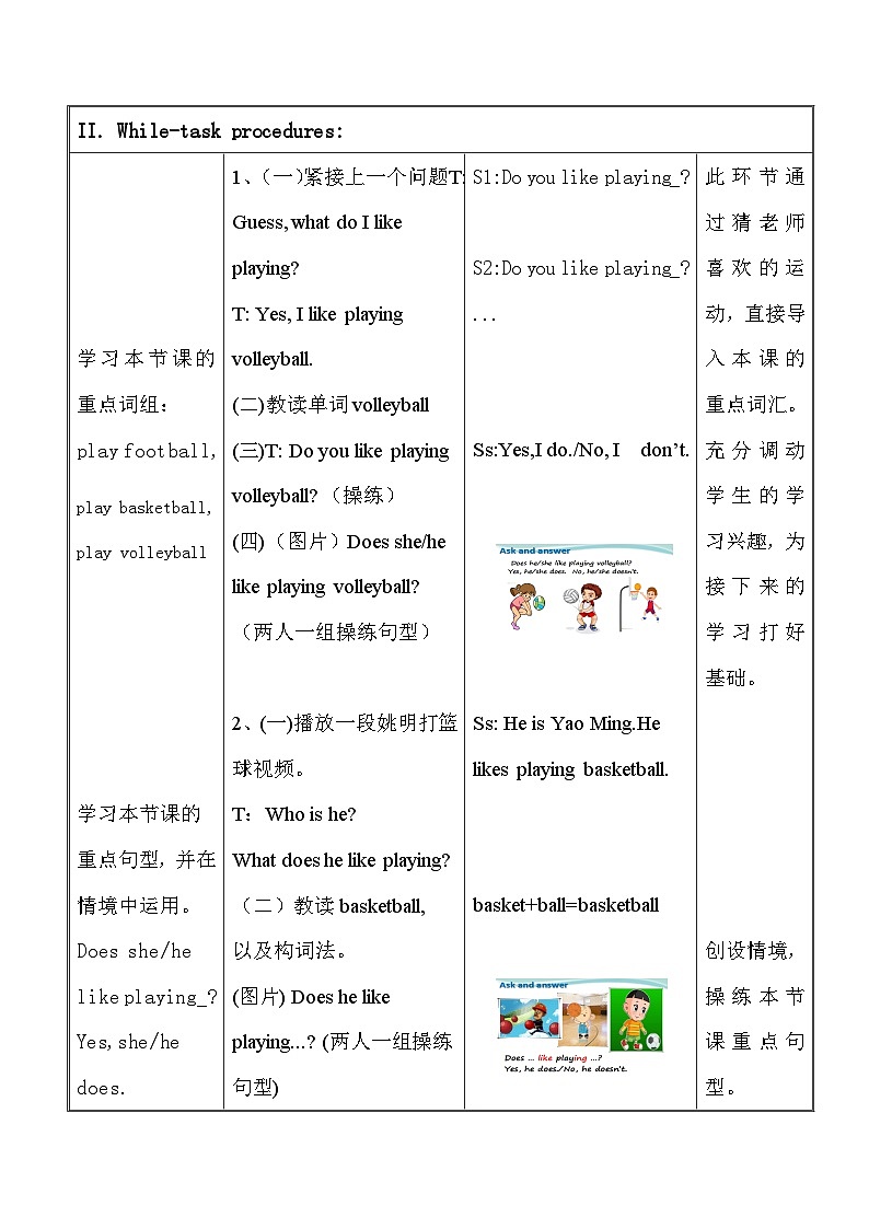 沪教版（三年级起点）小学四年级英语下册 Unit 2 Unit 5  Sport   教案5第3页