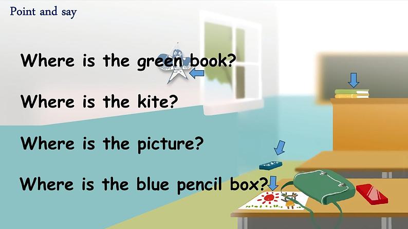 人教版PEP小学英语四年级上册Unit 1 My classroom Part B Read and write,Let's check& Part C Story time课件PPT05