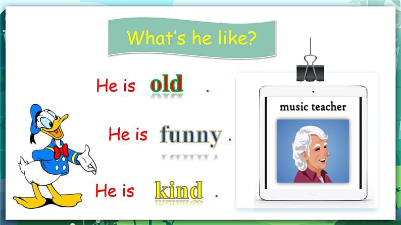 人教PEP版五年级上册 Unit 1 What's he like PB Let's learn 课件+教案+练习+动画素材04