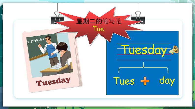 人教PEP版五年级上册 Unit 2 My week PA Let's learn 课件+教案+练习+动画素材08