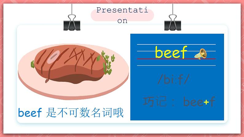 人教PEP版四年级上册 Unit 5 Dinner's ready PA Let's learn 课件+教案+练习+动画素材06