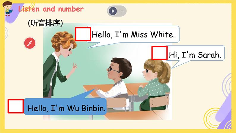 Unit 1 Hello! Part A learn talk 整合课件PPT07