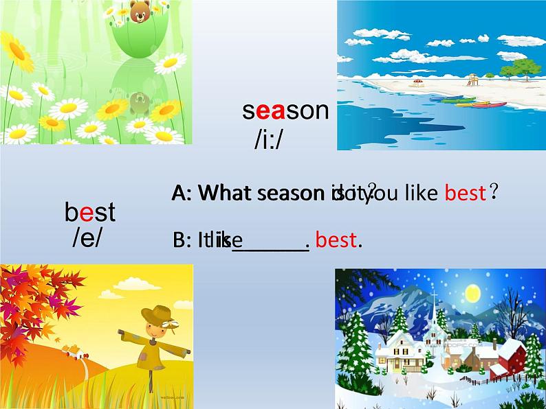 牛津上海版（试用本）小学三年级英语下册 Unit 3 Unit 3 Seasons   课件2第3页