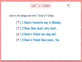 川教版英语五上 Unit 1 Lesson 2 《I Have Music Class on Friday》 第三课时课件+教案+习题