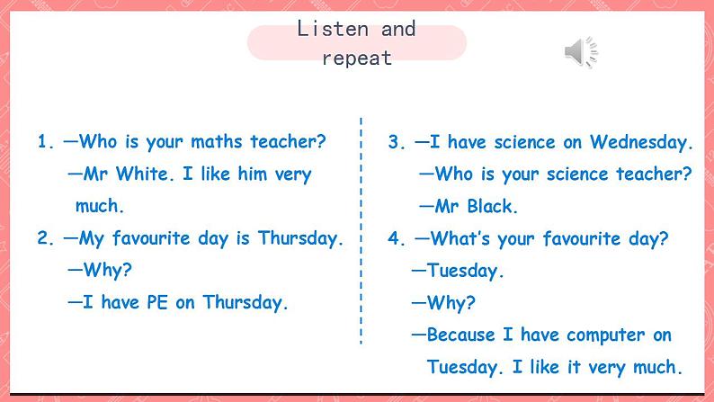 川教版英语五上 Unit 1 Lesson 2 《I Have Music Class on Friday》 第三课时课件+教案+习题05