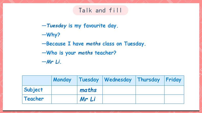 川教版英语五上 Unit 1 Lesson 2 《I Have Music Class on Friday》第二课时课件+教案+练习03