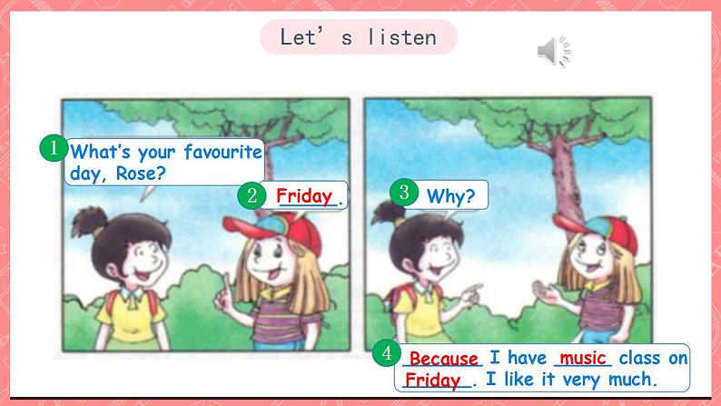 川教版英语五上 Unit 1 Lesson 2 《I Have Music Class on Friday》第二课时课件+教案+练习06