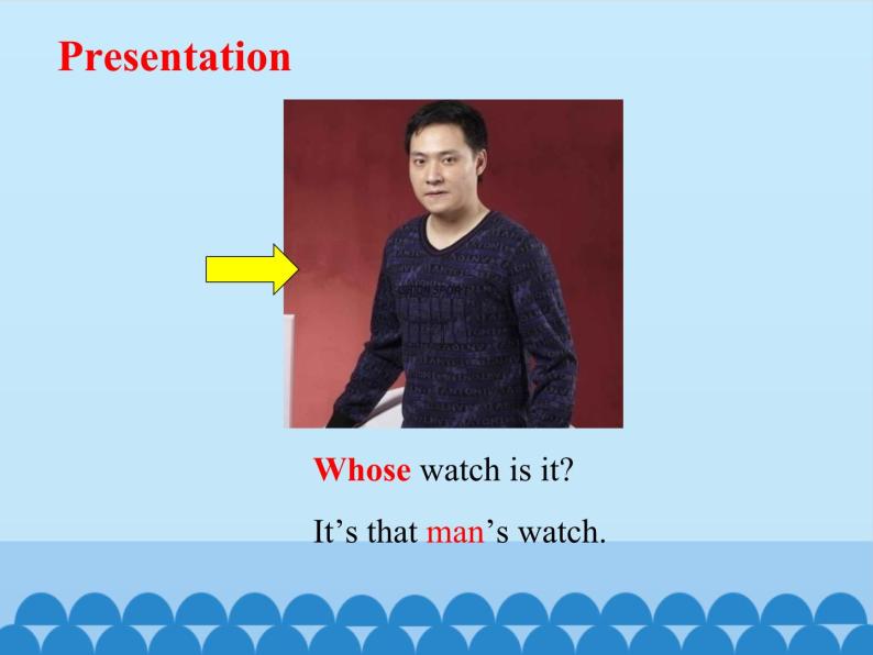 科普版（三年级起点）小学英语四年级下册  Lesson 1   Whose watch is it   课件06