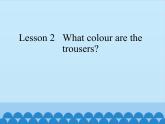 科普版（三年级起点）小学英语四年级下册  Lesson 2  What colour are the trousers  课件2