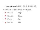 PEP版小学英语六年级上册U3- Part A听力提升课件