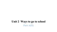 英语六年级上册Unit 2 Ways to go to school Part A背景图课件ppt