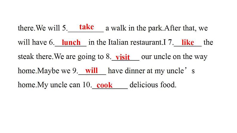 PEP版小学英语六年级上册Recycle 1 笔试巩固课件03
