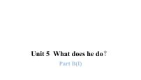 人教版 (PEP)六年级上册Unit 5 What does he do? Part B教课内容ppt课件