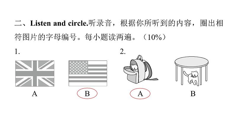 PEP版小学英语四年级上册Unit4综合能力评价课件04