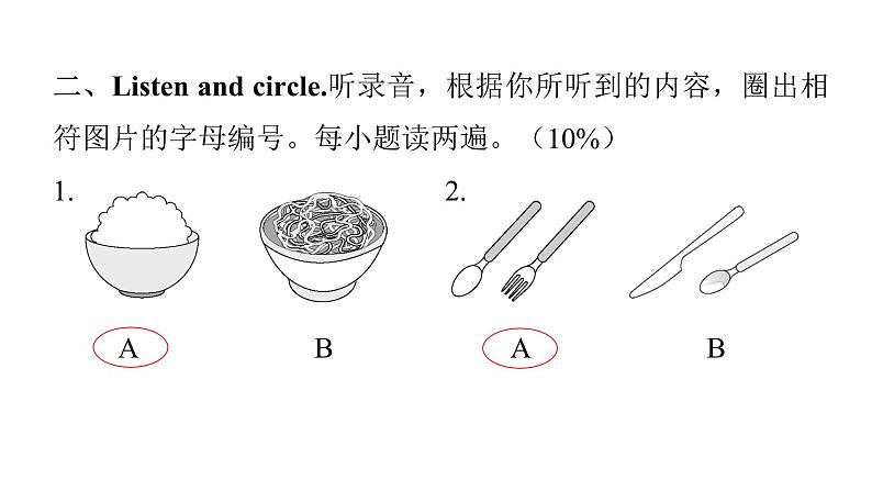 PEP版小学英语四年级上册Unit5综合能力评价课件04