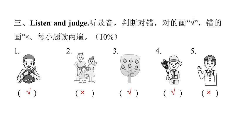 PEP版小学英语四年级上册Unit6综合能力评价课件07