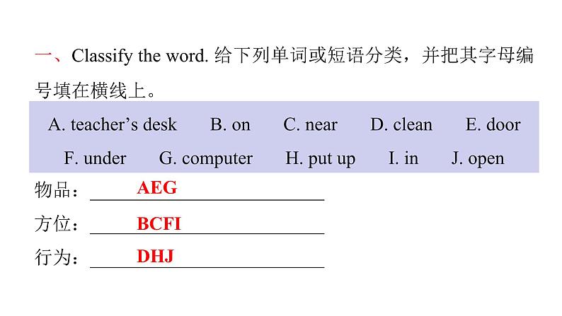 PEP版小学英语四年级上册Unit 1 My classroom Part A(II)课件第2页