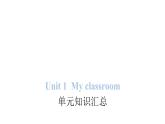 PEP版小学英语四年级上册Unit 1 My classroom单元知识汇总课件