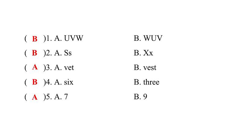 PEP版小学英语三年级上册Unit6综合能力评价课件03