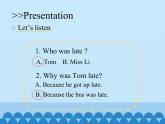 科普版（三年級起點）小學英語五年級上冊  Lesson 2   Don't be late next time!   課件